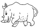 dessin enfant Rhinoceros