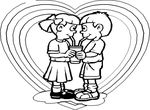 coloriage enfant Amour