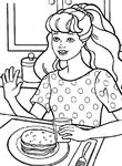 coloriage enfant Barbie