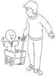 coloriage enfant Caillou