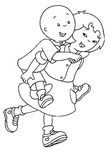coloriage enfant Caillou