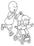 coloriage enfant Caillou