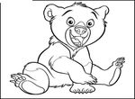 coloriage enfant Frere Des Ours