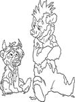 coloriage enfant Frere Des Ours