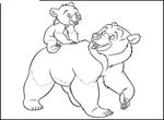 coloriage enfant Frere Des Ours