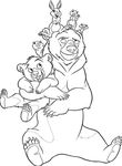 coloriage enfant Frere Des Ours