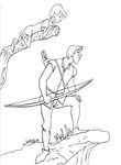 coloriage enfant Merlin L Enchanteur