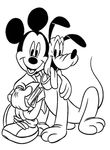 coloriage enfant Mickey
