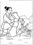 coloriage enfant Mulan