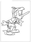 coloriage enfant Pinocchio
