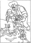 coloriage enfant Pinocchio