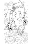coloriage enfant Sonic