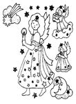 coloriage enfant Anges