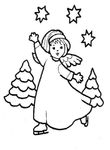 coloriage enfant Anges