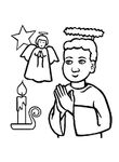 coloriage enfant Anges