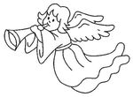 coloriage enfant Anges