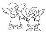 coloriage enfant Anges