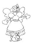 coloriage enfant Anges