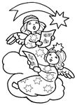 coloriage enfant Anges