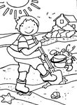 coloriage enfant Vacances