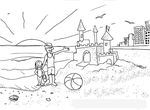 dessin enfant Vacances