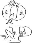 coloriage enfant Alphabet Oiseaux