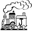 coloriage enfant Alphabet Trains