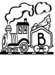 coloriage enfant Alphabet Trains