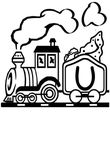 coloriage enfant Alphabet Trains