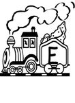 coloriage enfant Alphabet Trains