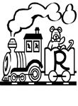 coloriage enfant Alphabet Trains