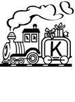 coloriage enfant Alphabet Trains