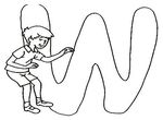 coloriage enfant Alphabet Winnie L Ourson