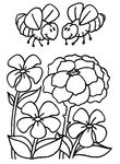 coloriage enfant Abeilles