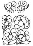 coloriage enfant Abeilles