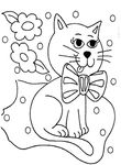 coloriage enfant Chats