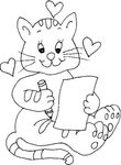 coloriage enfant Chats