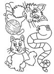 coloriage enfant Chats