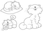 coloriage enfant Chats