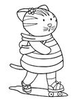 coloriage enfant Chats