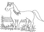 coloriage enfant Chevaux