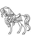 coloriage enfant Chevaux