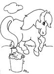 coloriage enfant Chevaux