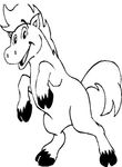 coloriage enfant Chevaux