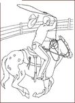 coloriage enfant Chevaux