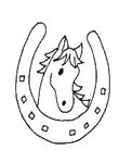 coloriage enfant Chevaux