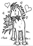 coloriage enfant Chevaux