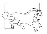 coloriage enfant Chevaux