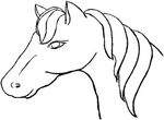 coloriage enfant Chevaux