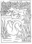 coloriage enfant Cygnes